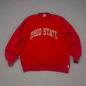 1999 Ohio State Russel Athletics Crewneck Red Size XXL